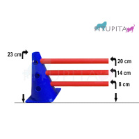 Steckhürden-Set Cavaletti gelb blau 100cm